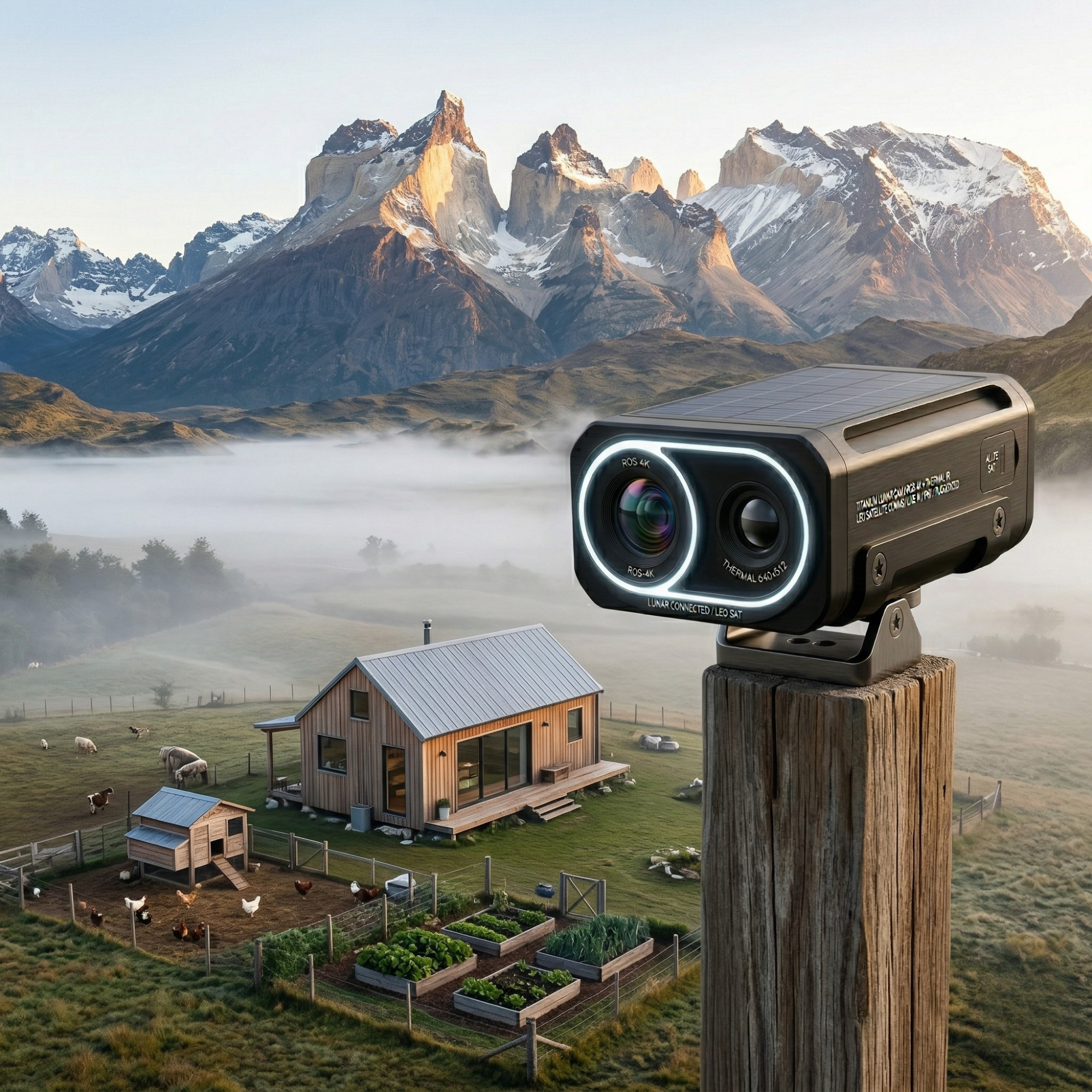 Sentinel overlooking mountain homestead