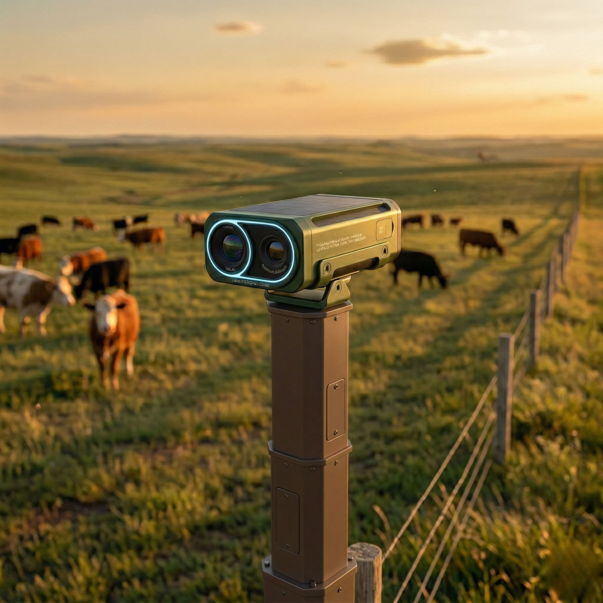 Sentinel monitoring cattle on a ranch